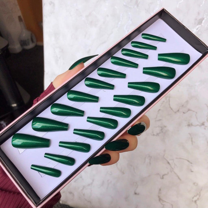Metallic Green Extra Coffin - doobysnailsltd