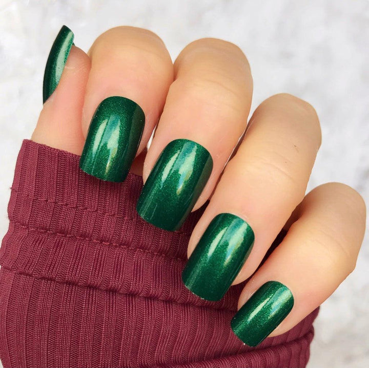 Metallic Green Short Square - doobysnailsltd