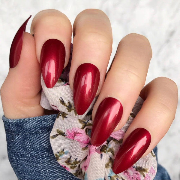 Metallic Red Almond - doobysnailsltd