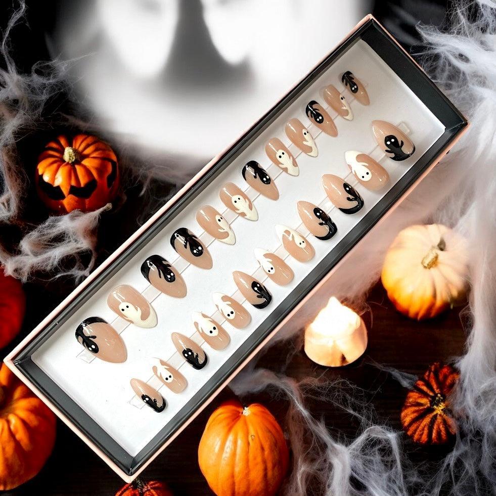Monochrome ghosts almond - doobysnailsltd