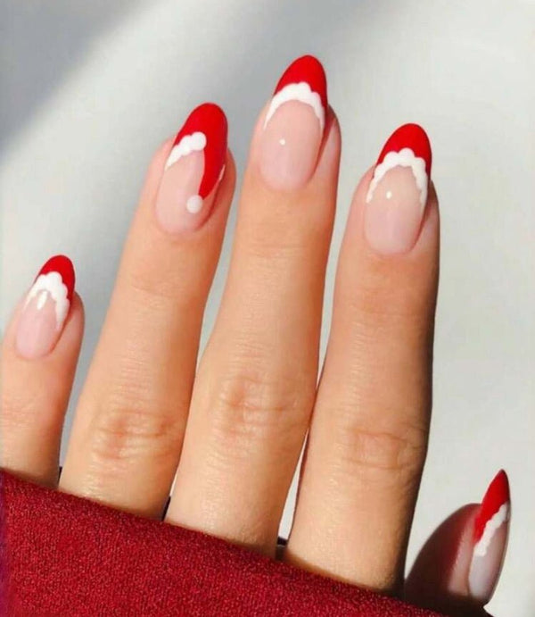 NEW 2024! Santa Hat Short Almond - doobysnailsltd