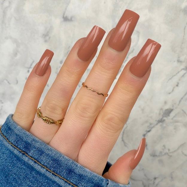 NEW 2025! Caramel Gloss Long Square - doobysnailsltd