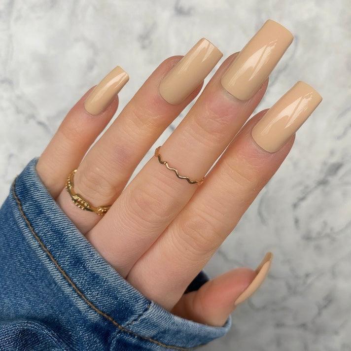 NEW 2025! Latte Gloss Long Square - doobysnailsltd