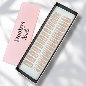 Milky Ombre Long Square - doobysnailsltd