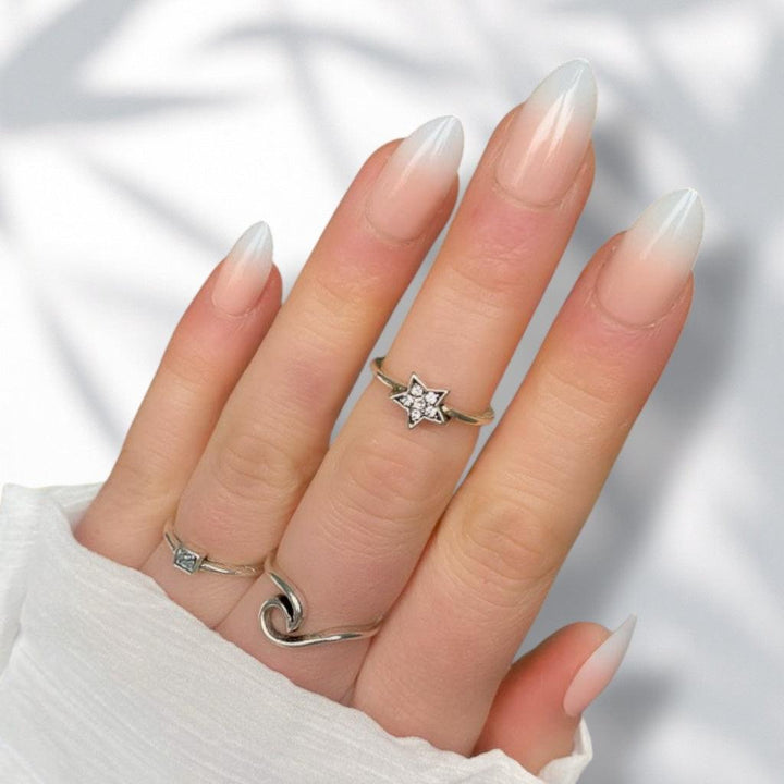 Peach Ombre Short Almond - doobysnailsltd