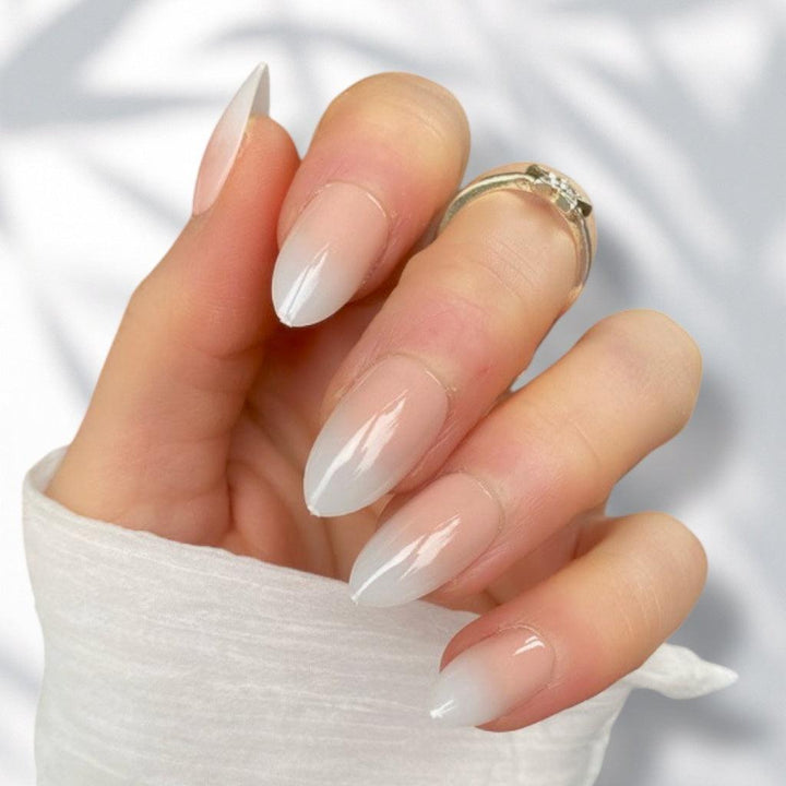 Peach Ombre Short Almond - doobysnailsltd