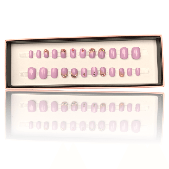 New! Ombre Diamante Lilac Short Round - doobysnailsltd