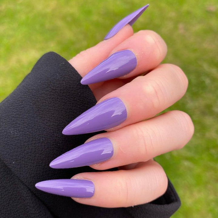 New! Purple Gloss Midi Stiletto - doobysnailsltd