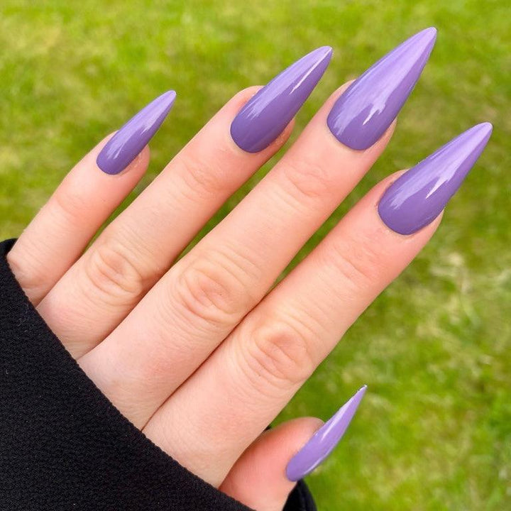 New! Purple Gloss Midi Stiletto - doobysnailsltd