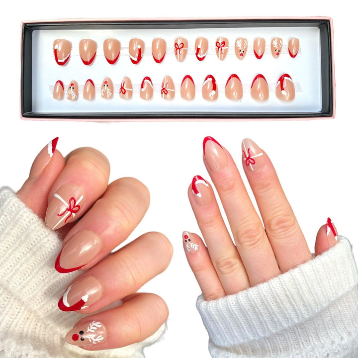 New Shape! Santas Helper Short Almond - doobysnailsltd