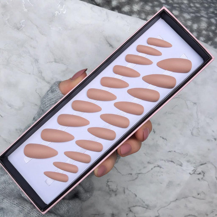 Nude Matte Long Stiletto - doobysnailsltd