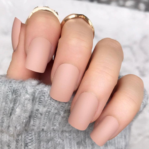 Nude Matte Short Square - doobysnailsltd