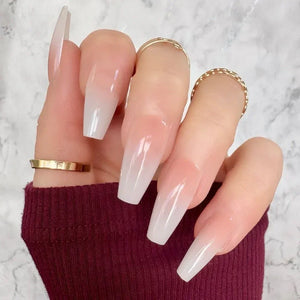 Ombre Nude Midi Coffin - doobysnailsltd