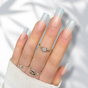 Peach Ombre Long Square - doobysnailsltd