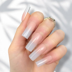 Peach Ombre Long Square - doobysnailsltd