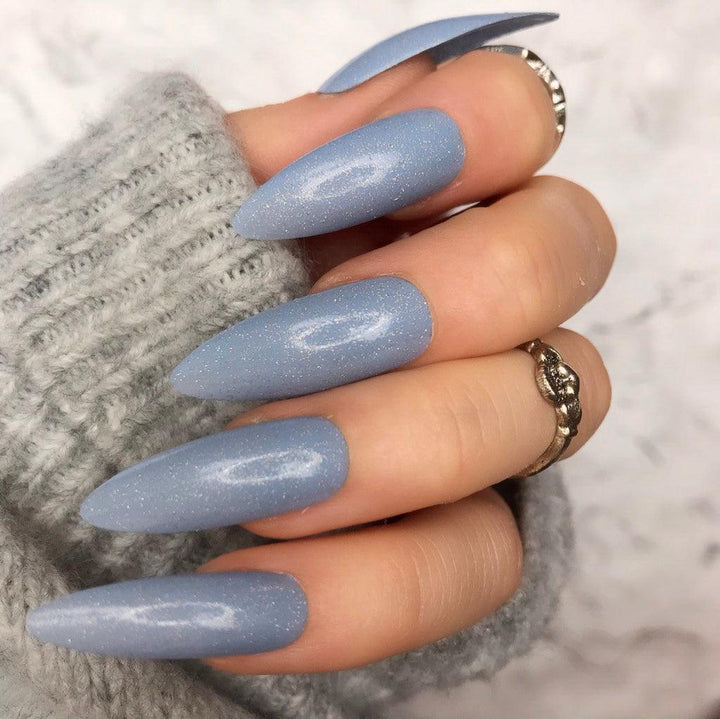 Periwinkle Blue Long Stiletto - doobysnailsltd