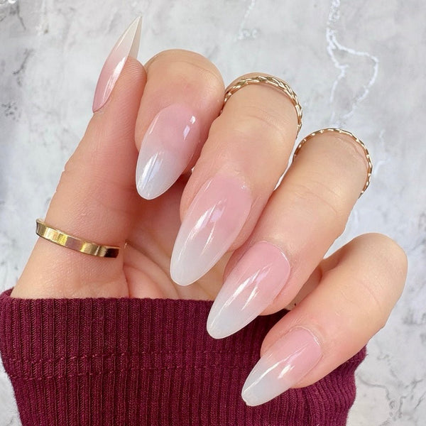 Pink Ombre Almond - doobysnailsltd