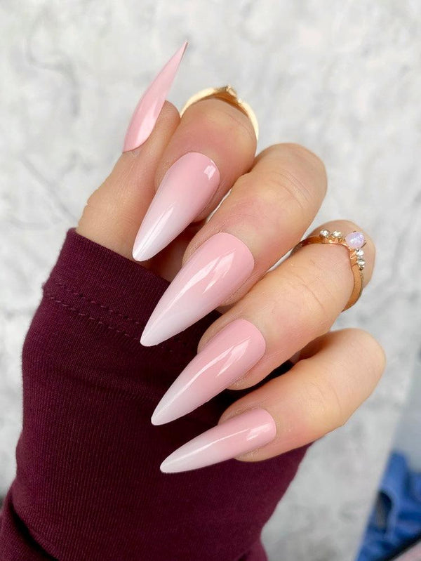 Pink Ombre Midi Stiletto - doobysnailsltd