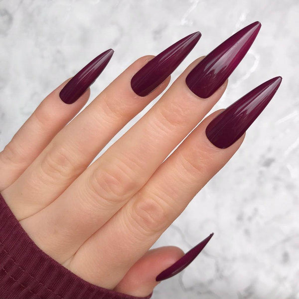 Plum Gloss Super Stiletto - doobysnailsltd