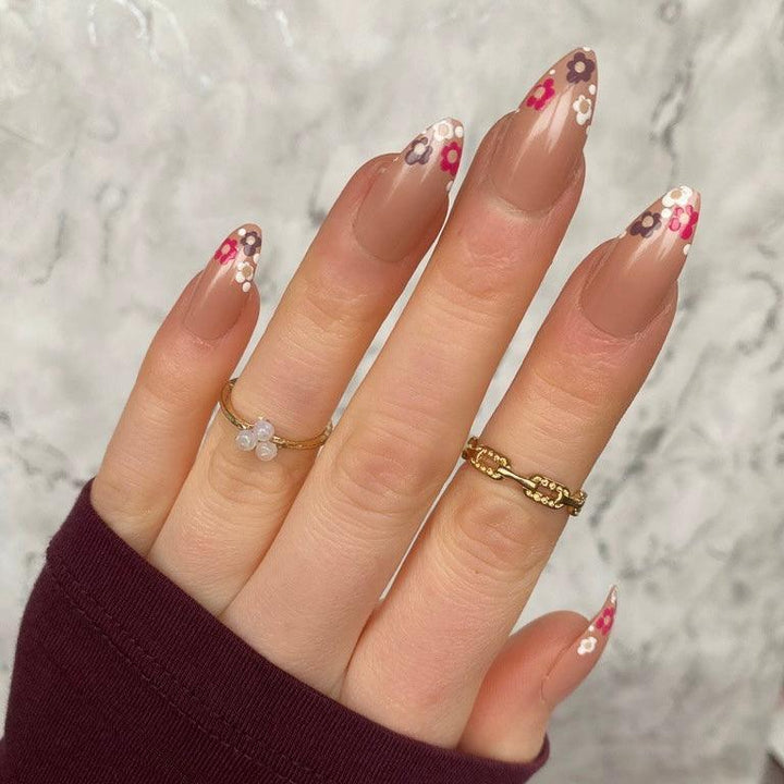 Purple Floral Almond - doobysnailsltd