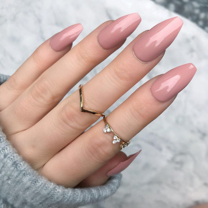 Rose Gloss Long Almond - doobysnailsltd