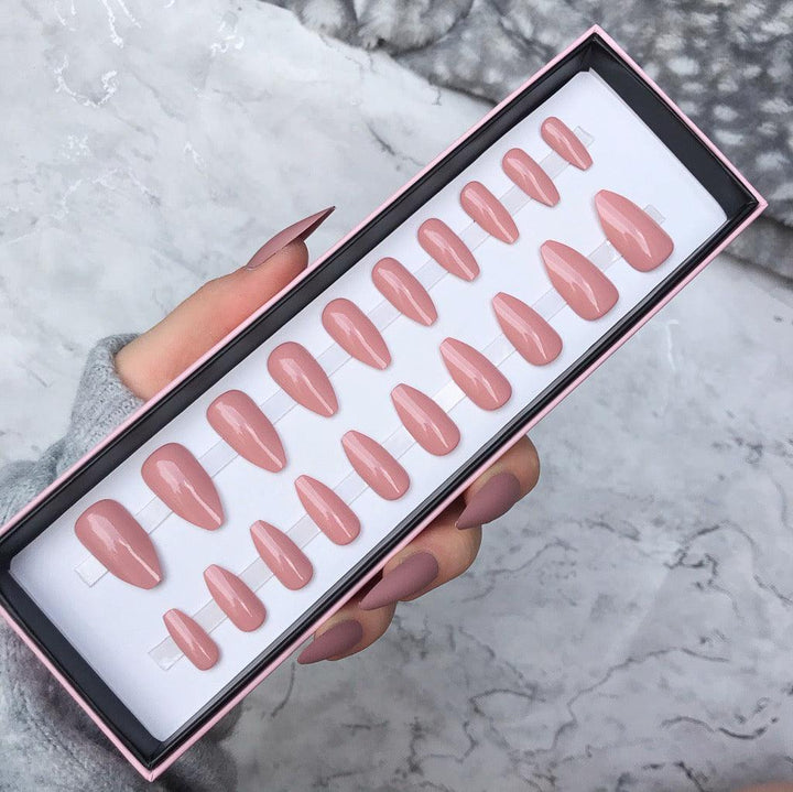 Rose Gloss Long Almond - doobysnailsltd