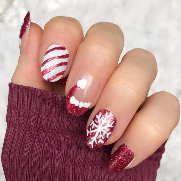 Santa Baby Short Oval - doobysnailsltd