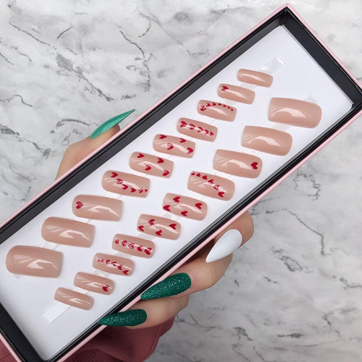 Scatter Heart Long Square - doobysnailsltd