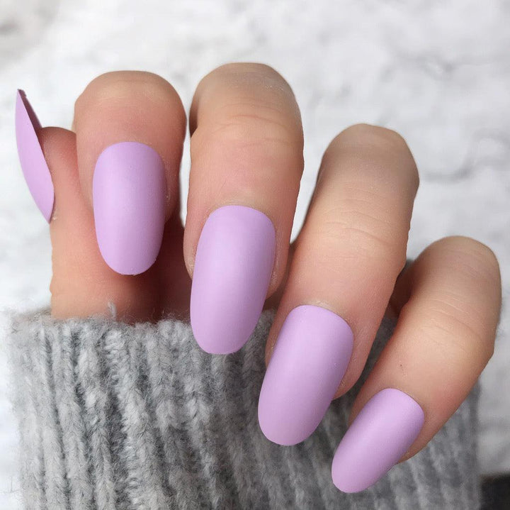 Soft Lilac Matte Oval - doobysnailsltd