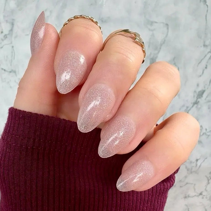 Soft Sparkle Short Almond - doobysnailsltd