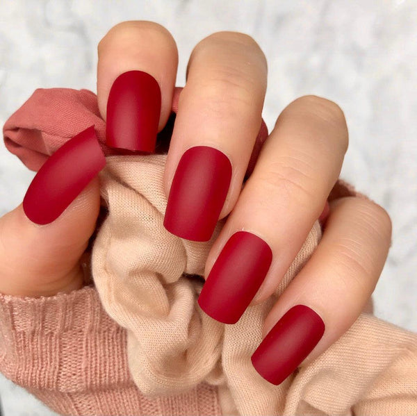 SOLD OUT! Cherry Matte Short Square - doobysnailsltd