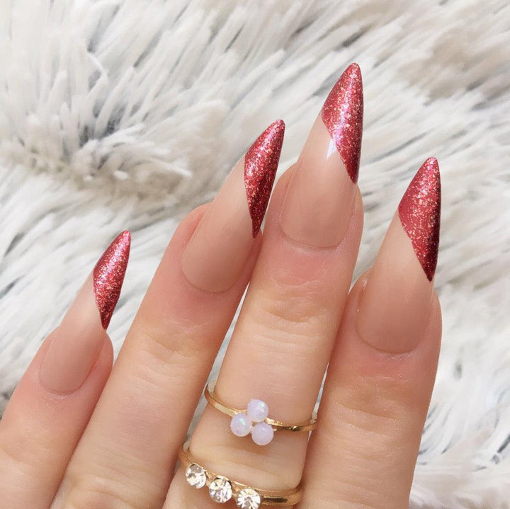 Sparkly Tip Midi Stiletto - doobysnailsltd