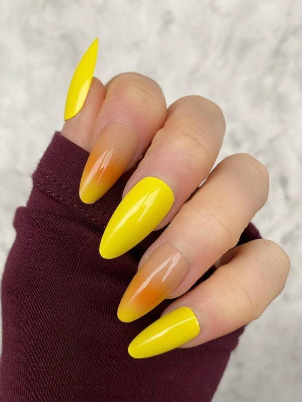 Sunshine Ombre Long Almond - doobysnailsltd