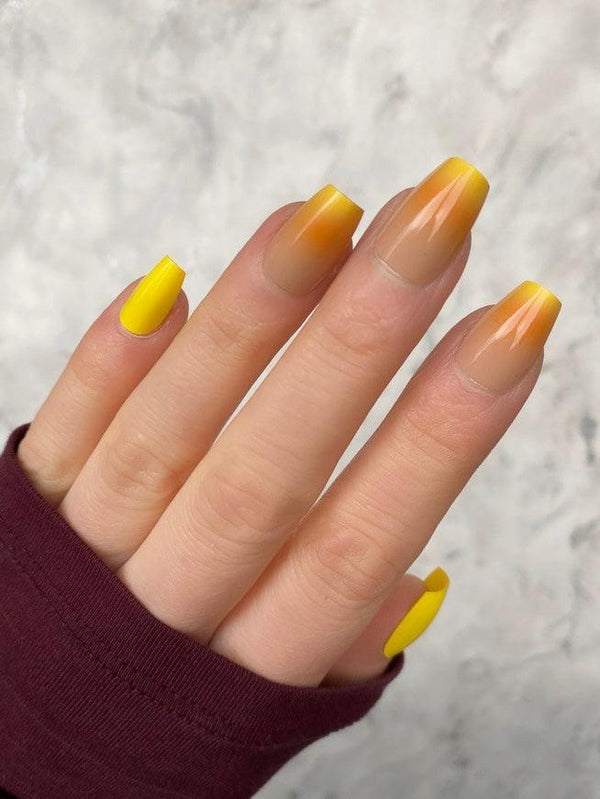 Sunshine Ombre Short Coffin - doobysnailsltd