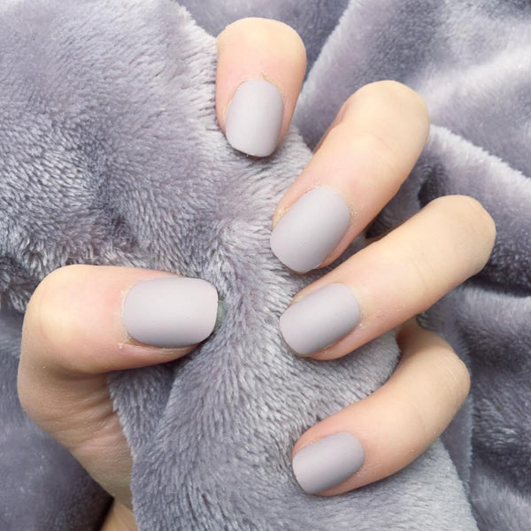 Taupe Matte Short Round - doobysnailsltd