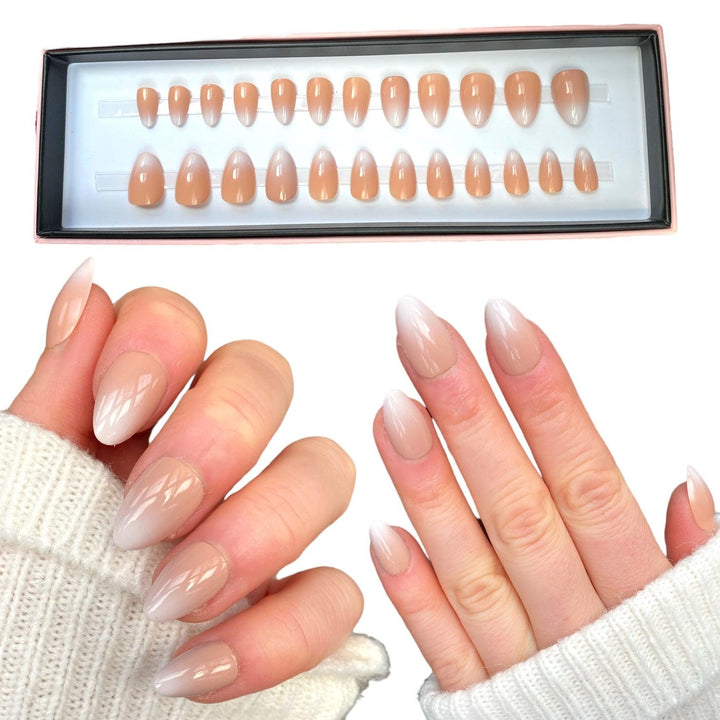 Todays most popular set! Classic Ombre Short Almond - doobysnailsltd