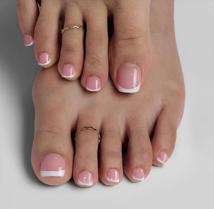 Classic Pink French Toe