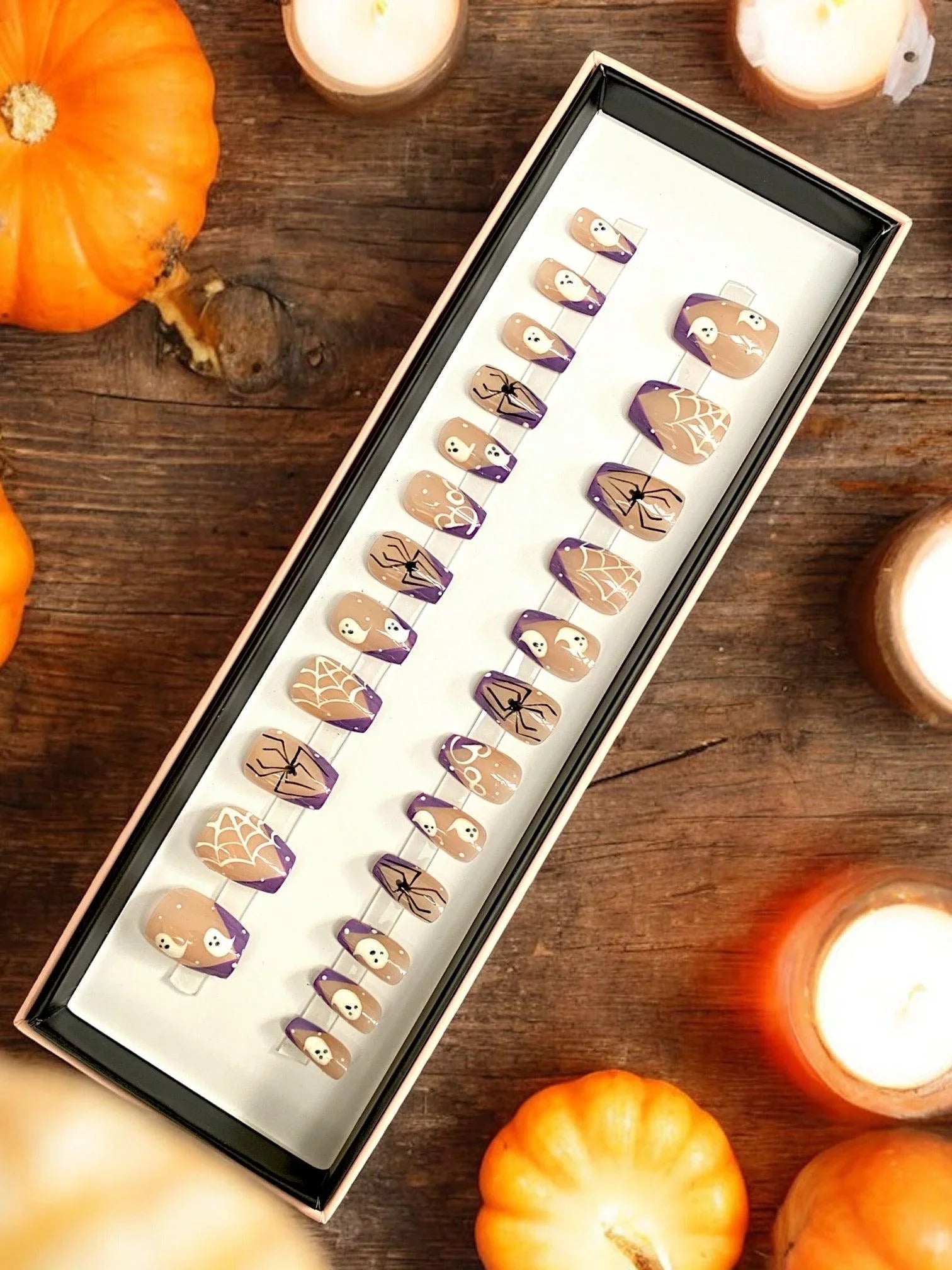 Ultimate Halloween Purple Short Coffin - doobysnailsltd