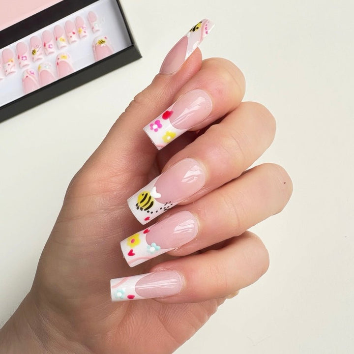 Viral on TIKTOK! Bumble Bloom Long Square - doobysnailsltd