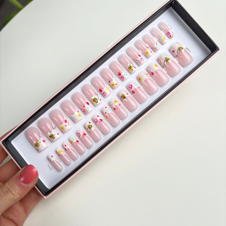 Viral on TIKTOK! Bumble Bloom Long Square - doobysnailsltd