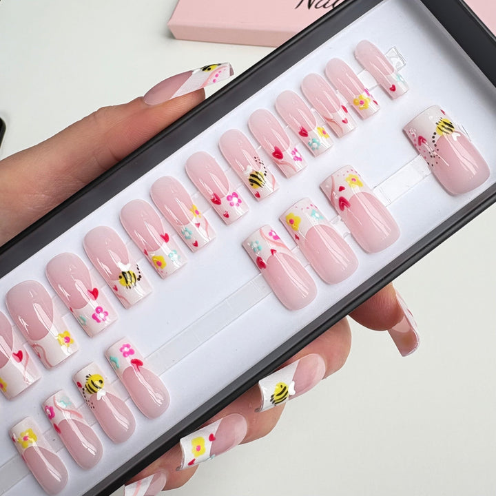 Viral on TIKTOK! Bumble Bloom Long Square - doobysnailsltd