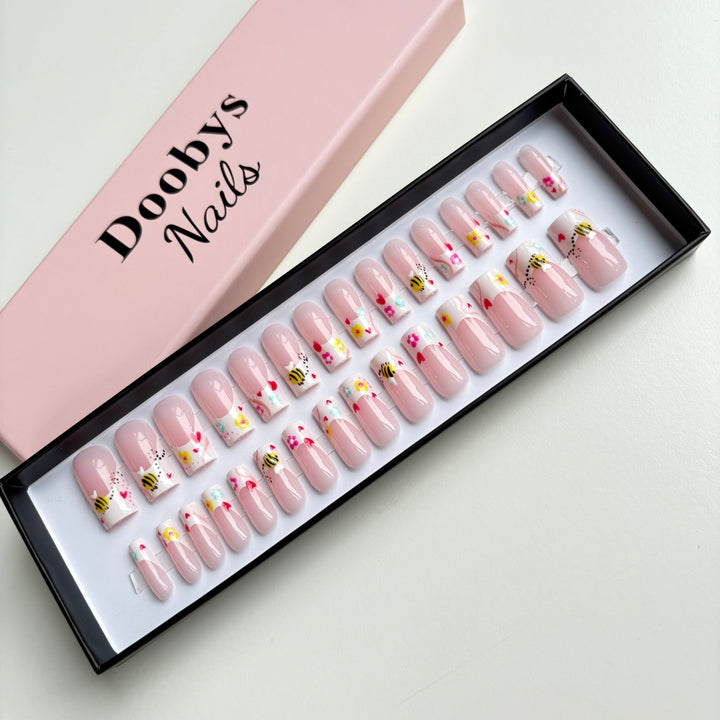 Viral on TIKTOK! Bumble Bloom Long Square - doobysnailsltd