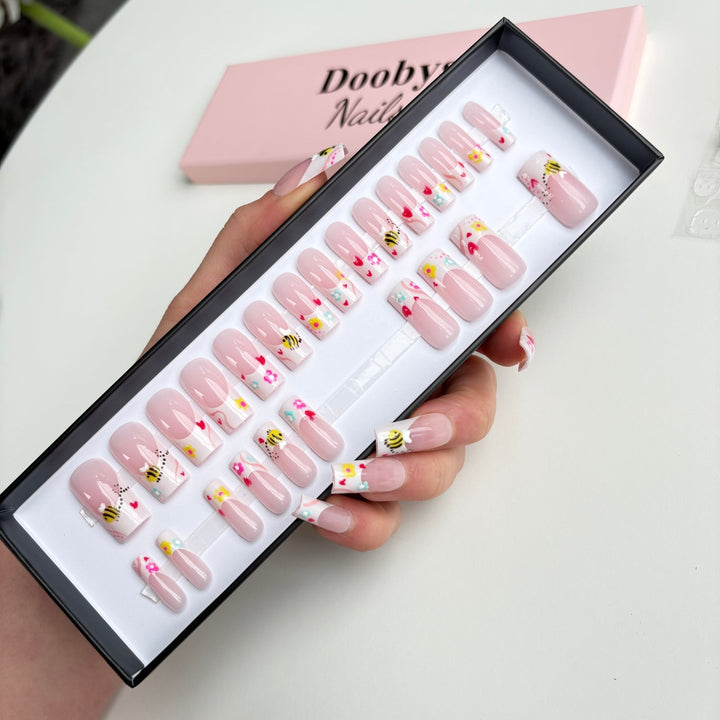 Viral on TIKTOK! Bumble Bloom Long Square - doobysnailsltd