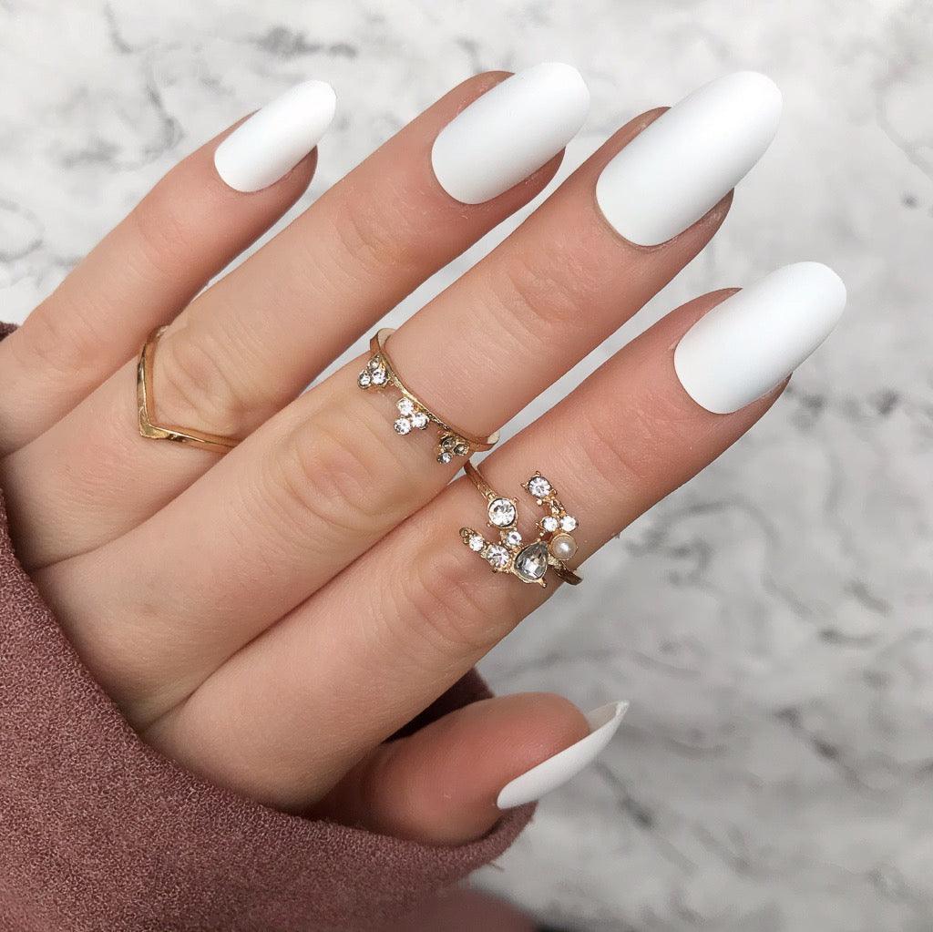 Milky White Nails | White gel nails, White nails, Oval nails