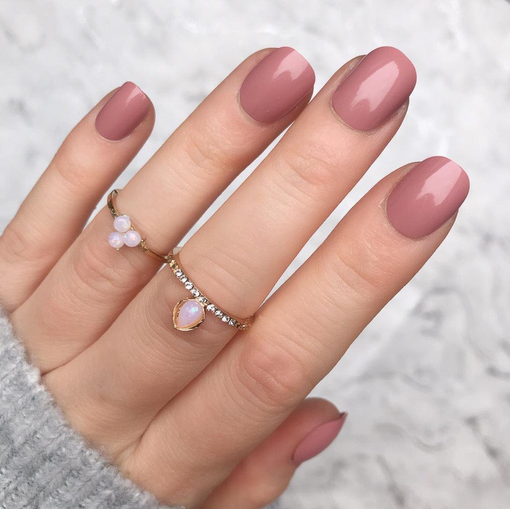 Deep Rose Gloss Short Round - doobysnailsltd