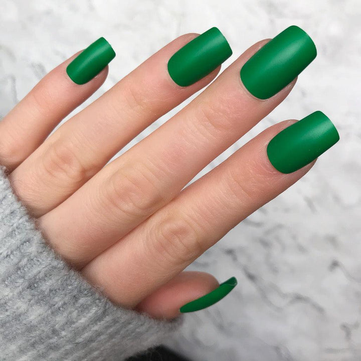 Leafy Green Matte Short Square - doobysnailsltd