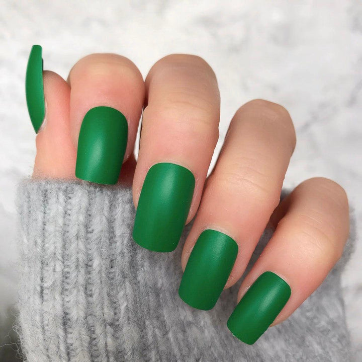 Leafy Green Matte Short Square - doobysnailsltd