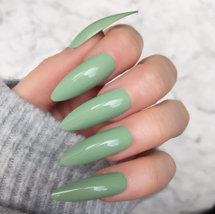 Sage Gloss Long Stiletto - doobysnailsltd