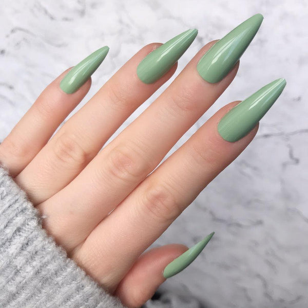 Sage Gloss Midi Stiletto - doobysnailsltd