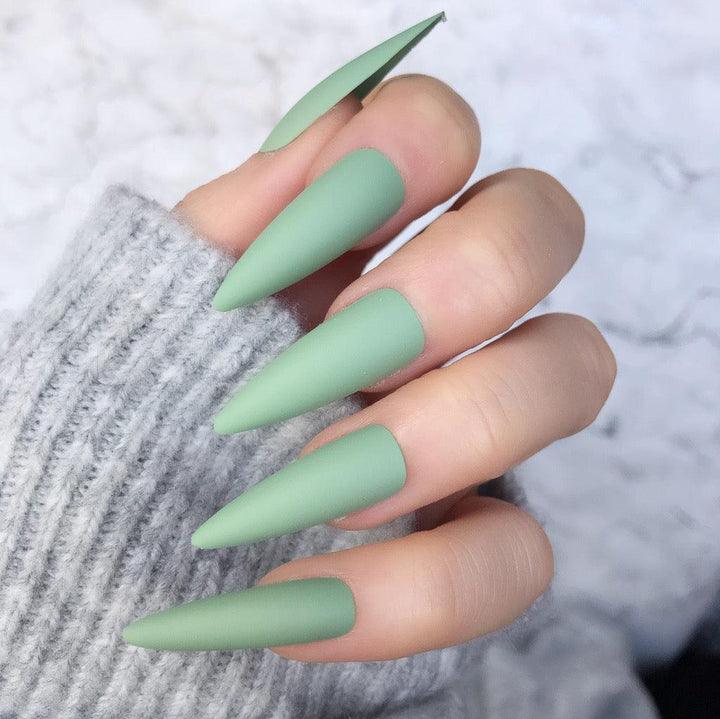 Sage Matte Super Stiletto - doobysnailsltd